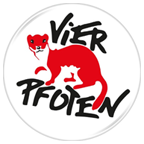 Button Vier Pfoten